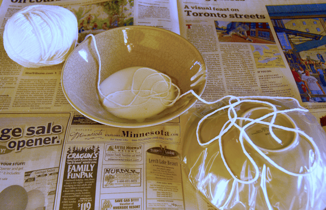 DIY Paper Mache Yarn Bowl