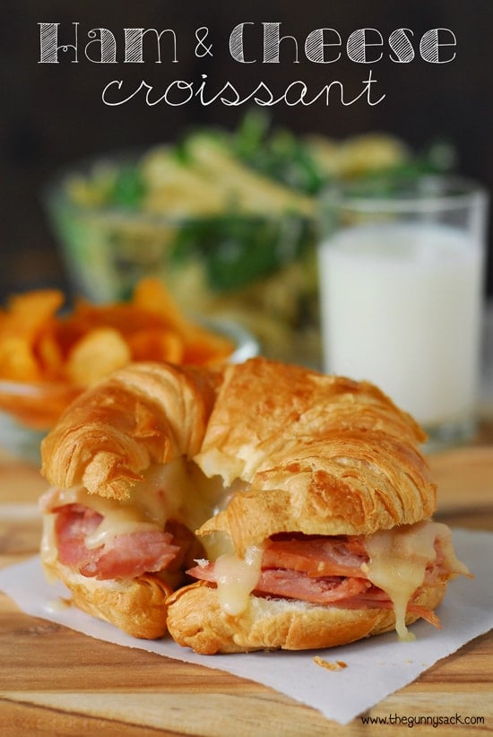 Ham & Cheese Croissant Breakfast Sandwich