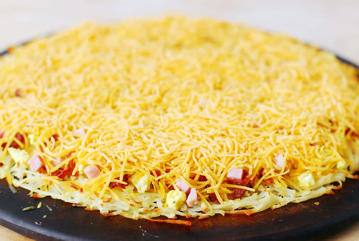 Shredded cheese on top.