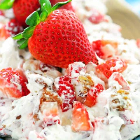 Strawberry Pecan Pretzel Salad - The Gunny Sack