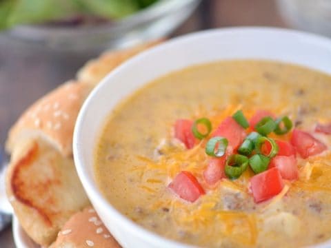 Bacon Cheeseburger Soup Recipe The Gunny Sack