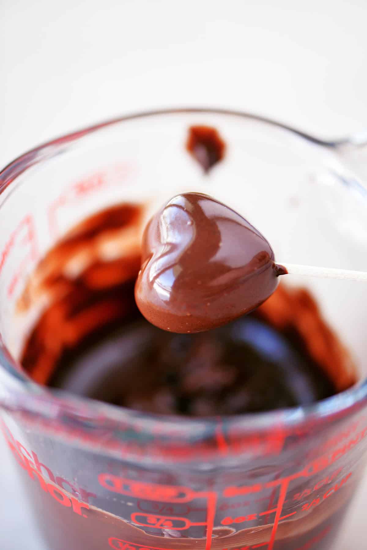 Chocolate dipped heart.