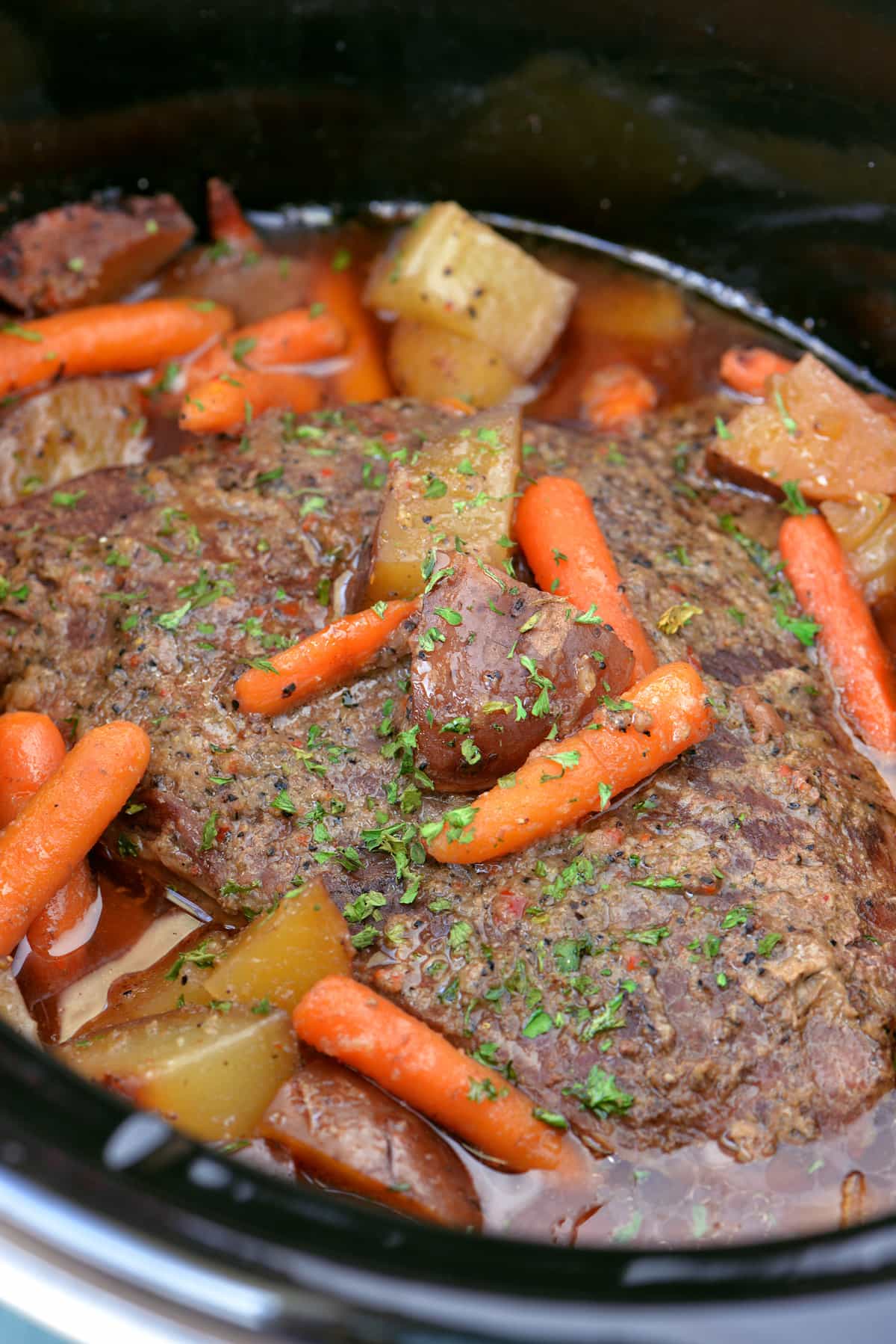 Slow Cooker Pot Roast with Video - The Gunny Sack