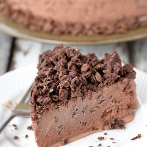 Chocolate Ice Cream Cake with Crunchy Cereal