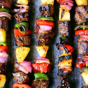 Hawaiian Steak Kabobs - The Gunny Sack