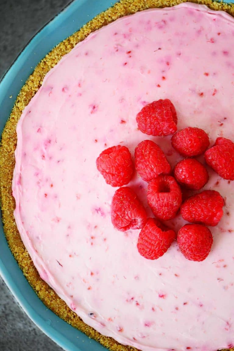 No Bake Raspberry Cheesecake - The Gunny Sack