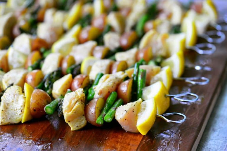 Lemon Pepper Chicken Kabobs - The Gunny Sack