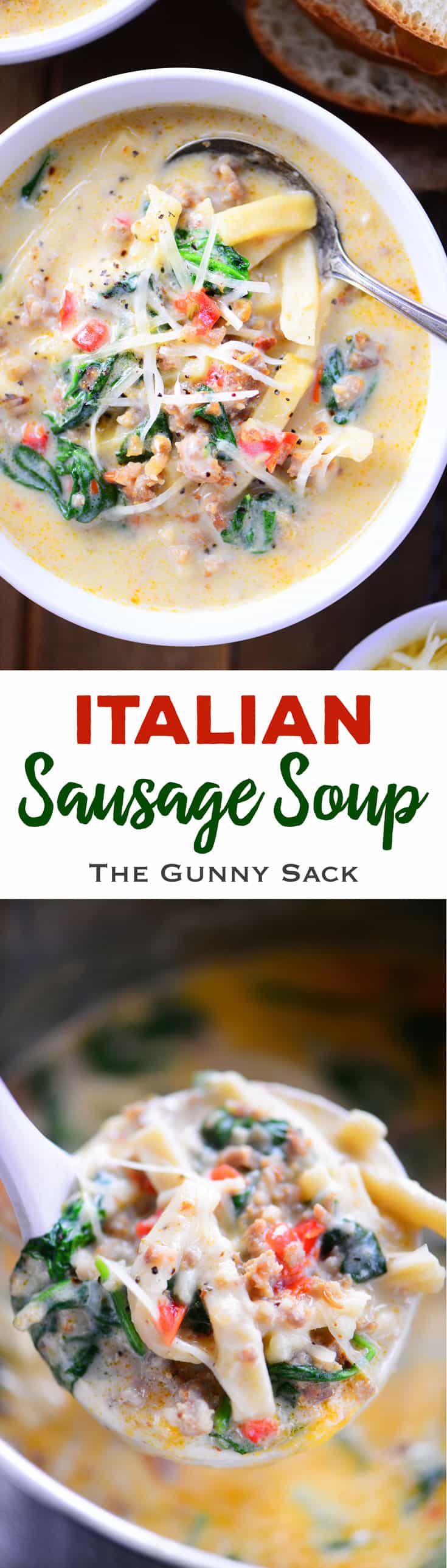 Italian Sausage Soup Recipe - The Gunny Sack
