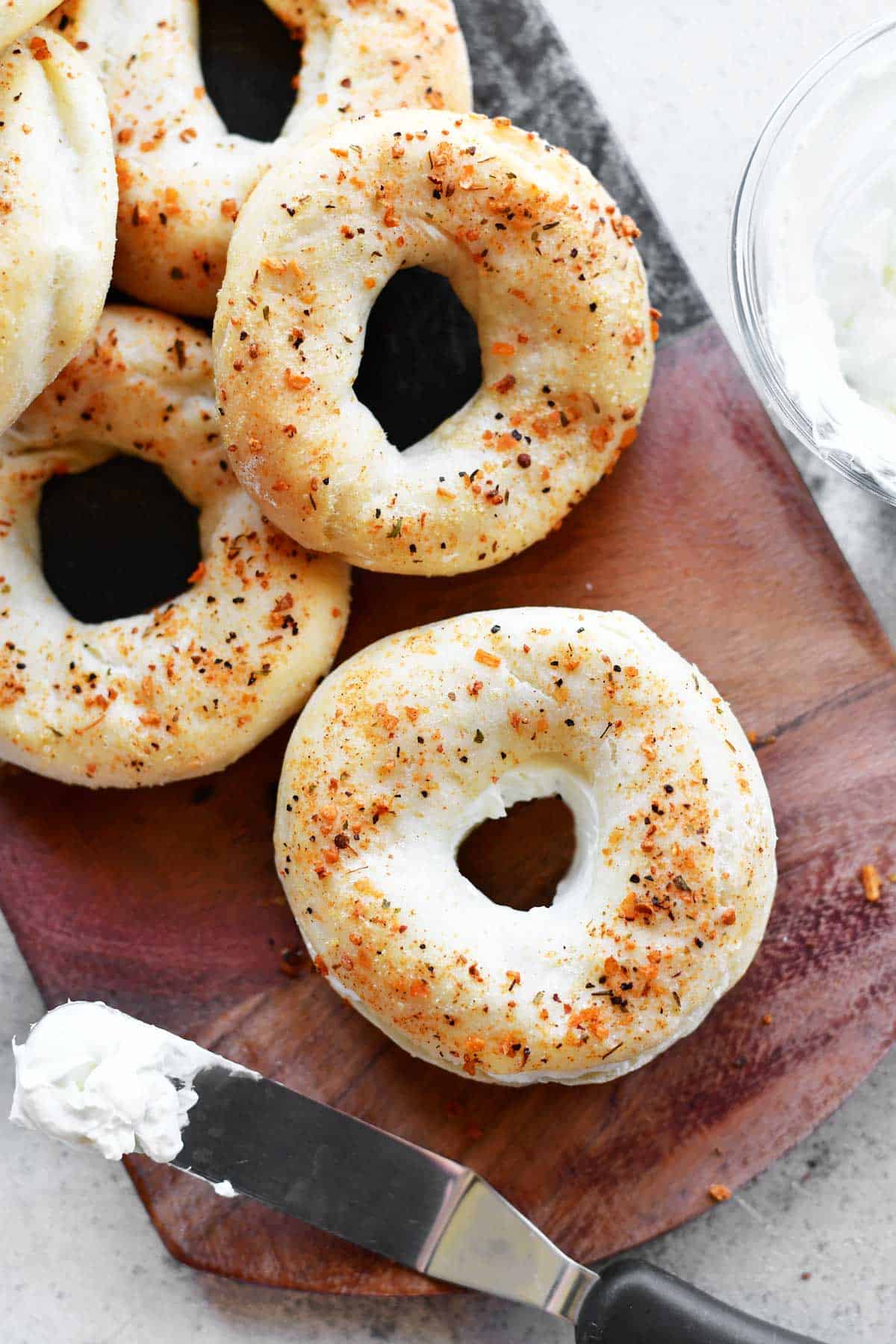 Garlic Herb Two Ingredient Dough Bagels The Gunny Sack