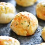 Two Ingredient dough garlic cheddar rolls.