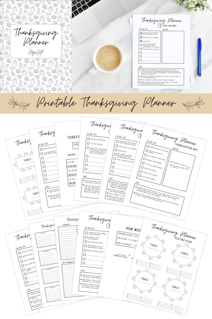 Printable Thanksgiving planner.