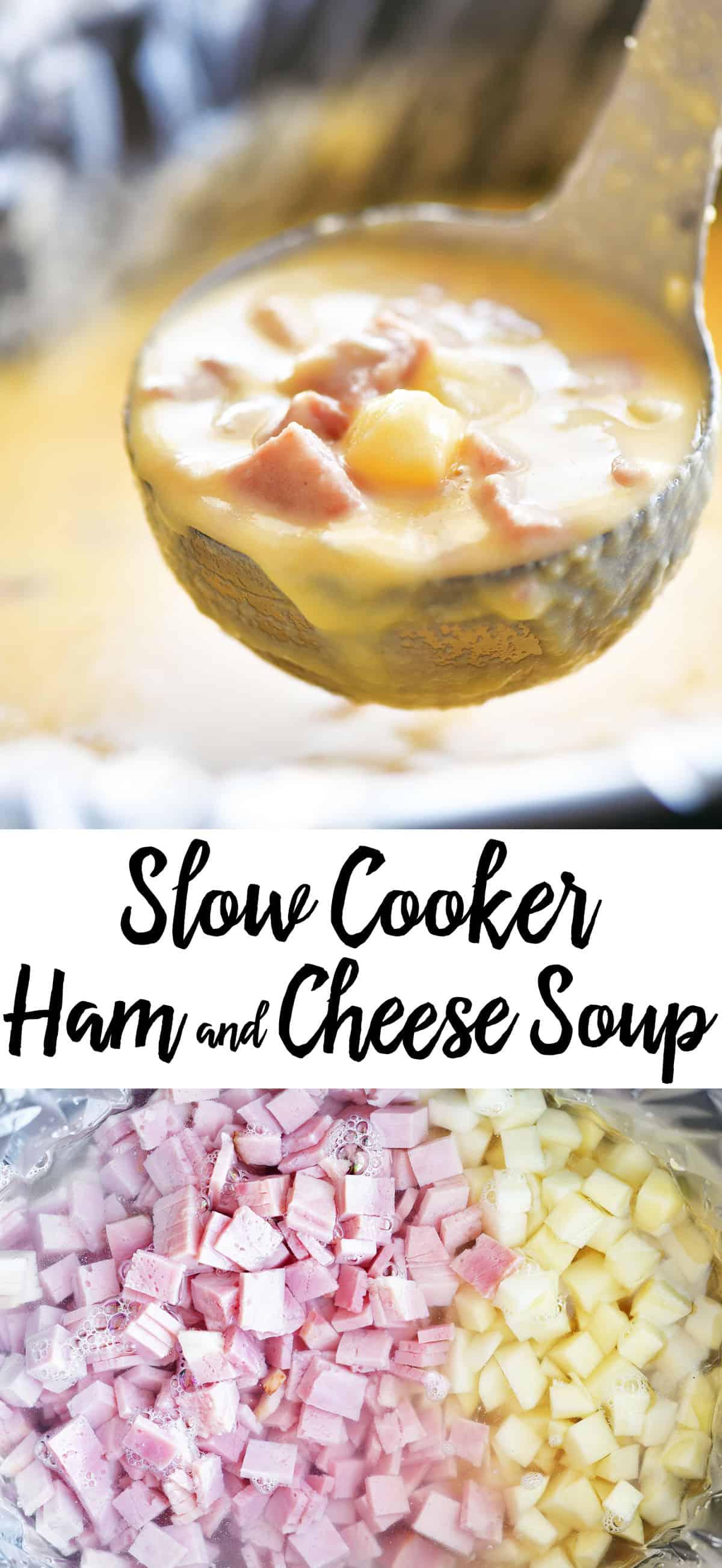 Slow Cooker Cheesy Ham and Potato Soup