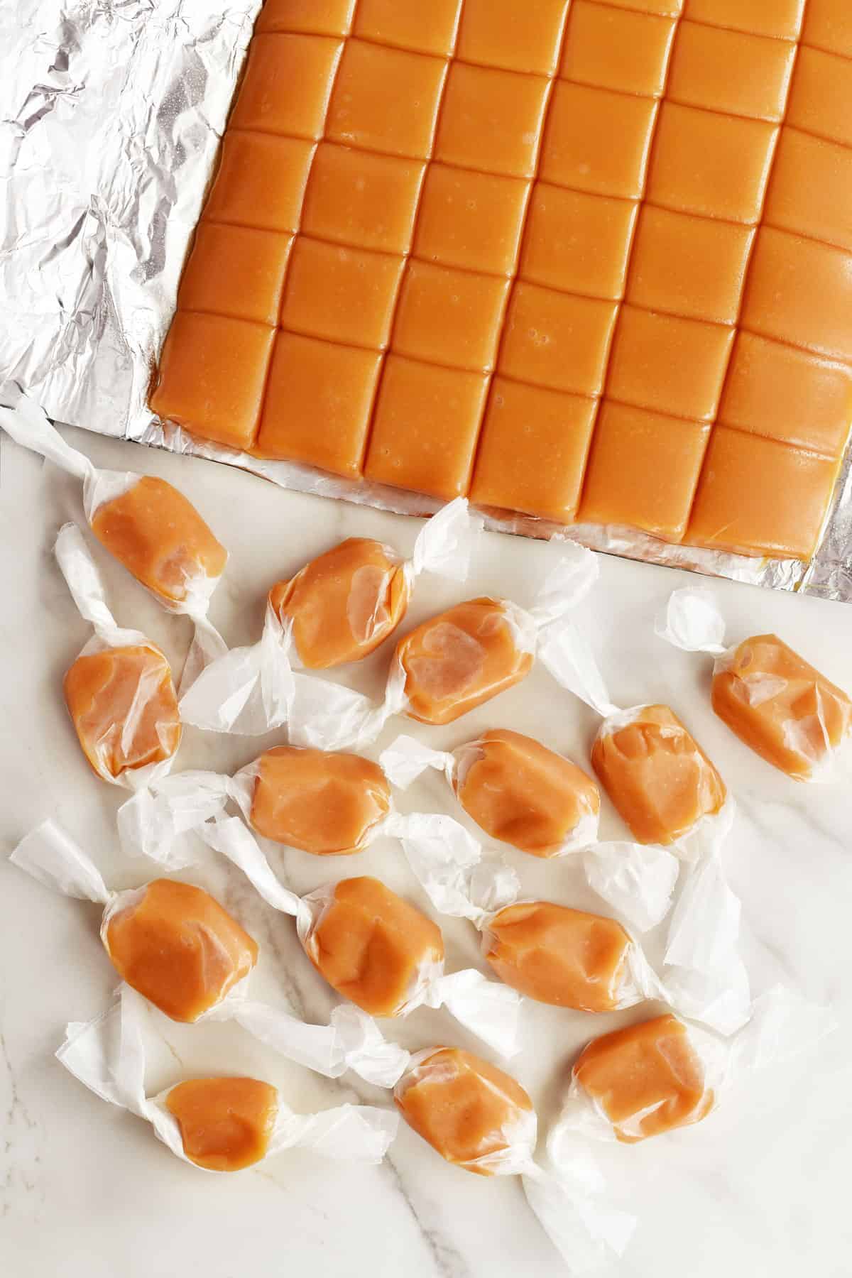 https://www.thegunnysack.com/wp-content/uploads/2019/12/Homemade-Caramel-Candy.jpg