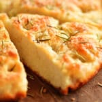 Two ingredient dough focaccia bread.