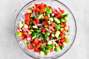 Tomato Cucumber Salad - The Gunny Sack