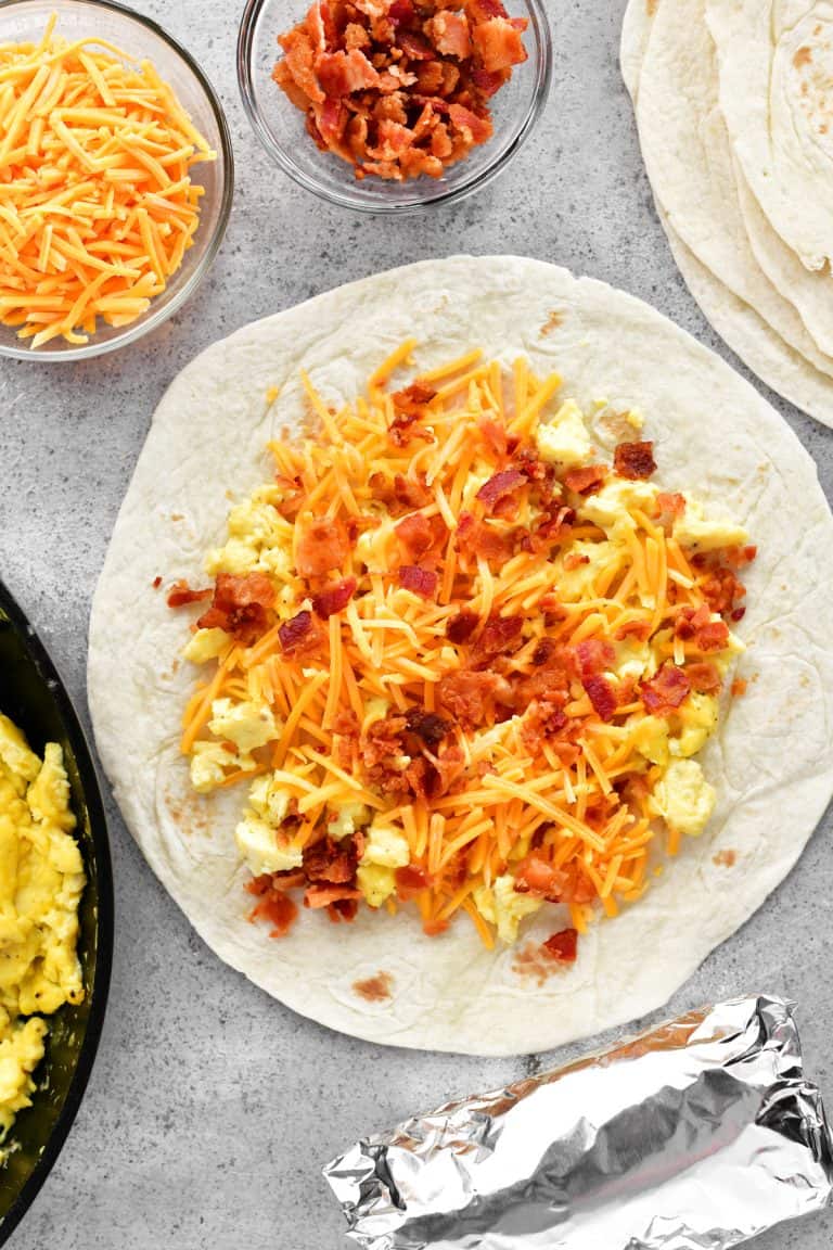 Bacon Egg and Cheese Breakfast Burritos - The Gunny Sack