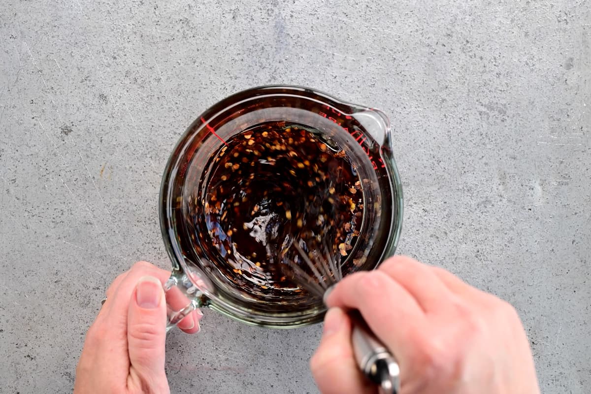 blending sweet and spicy marinade