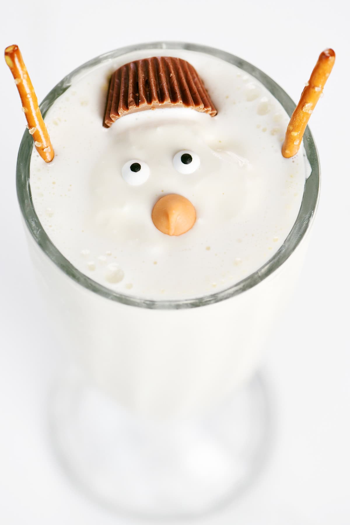 Melted snowman milkshake.