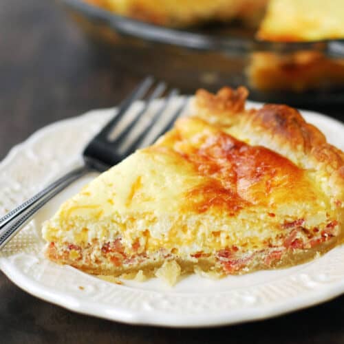 Bacon and Cheese Quiche Recipe With Puff Pastry Crust