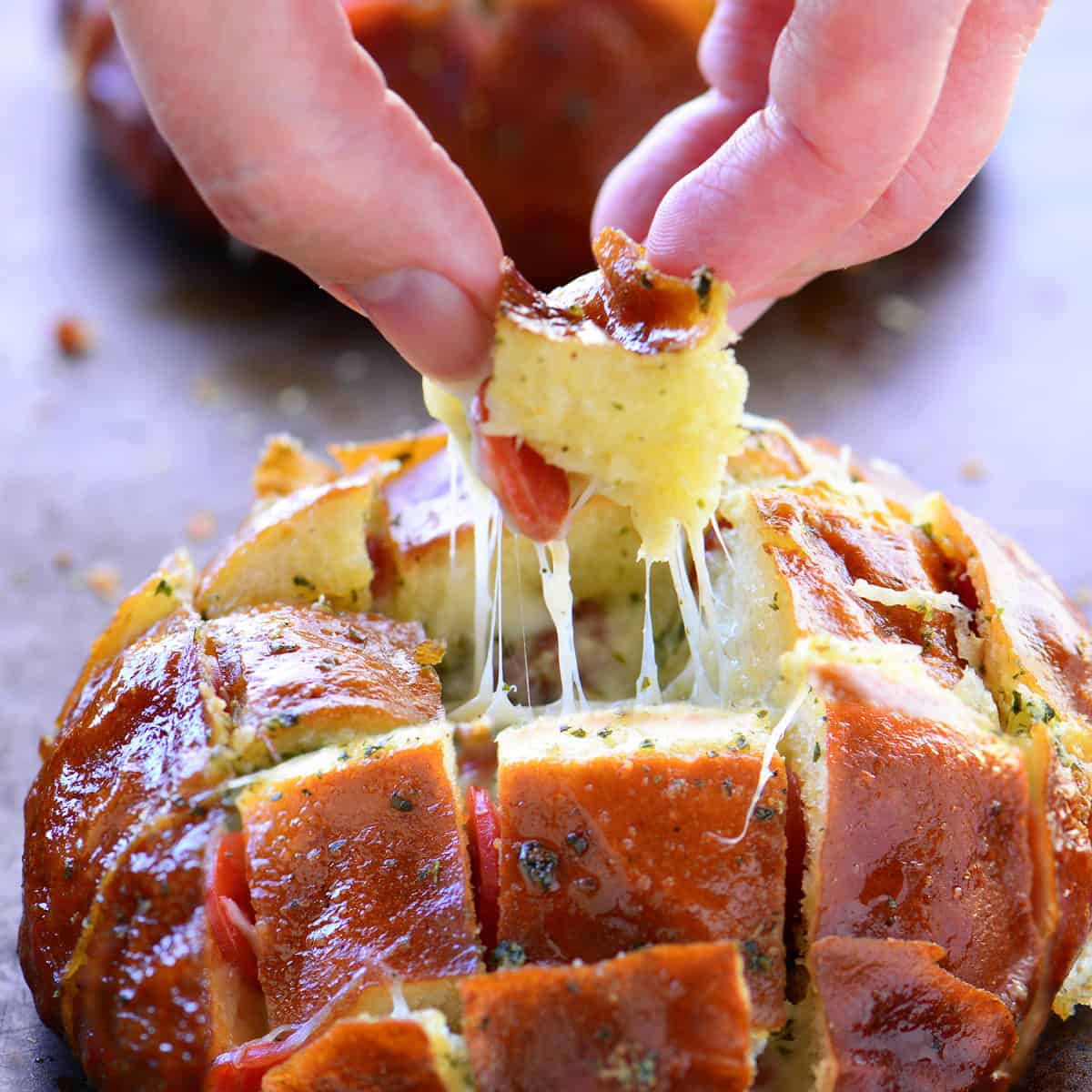 Bloomin' Pretzel Cheese Bread - The Gunny Sack