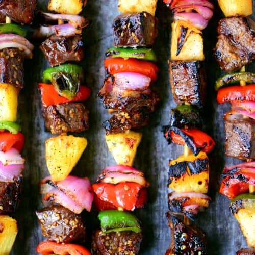 Hawaiian Steak Kabobs - The Gunny Sack