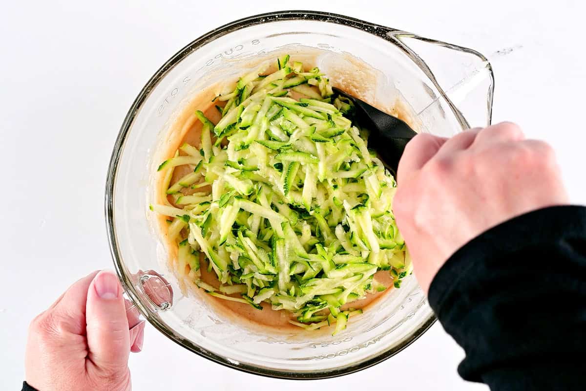 Stir in shredded zucchini.