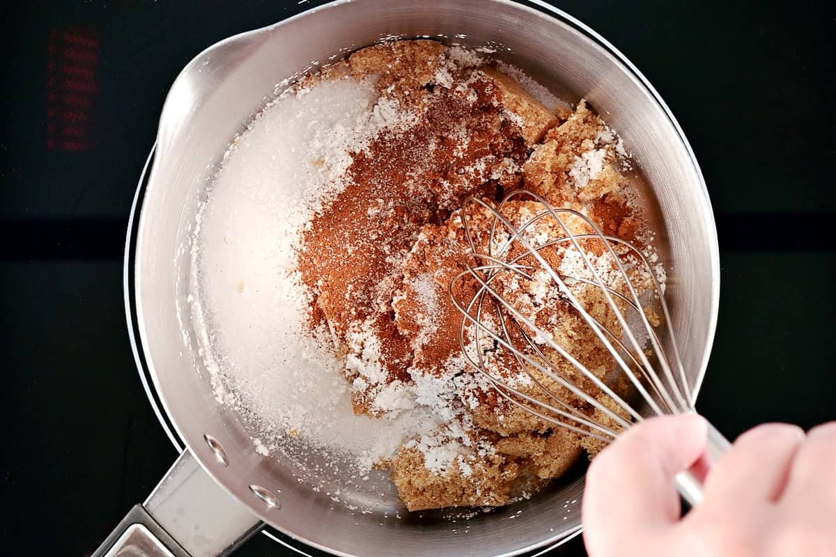 Dry ingredients and a whisk.