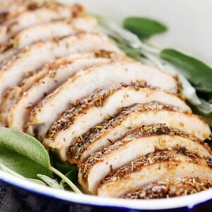 Oven roasted turkey tenderloin.