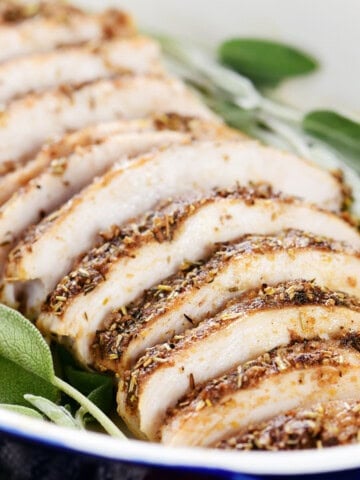 Oven roasted turkey tenderloin.